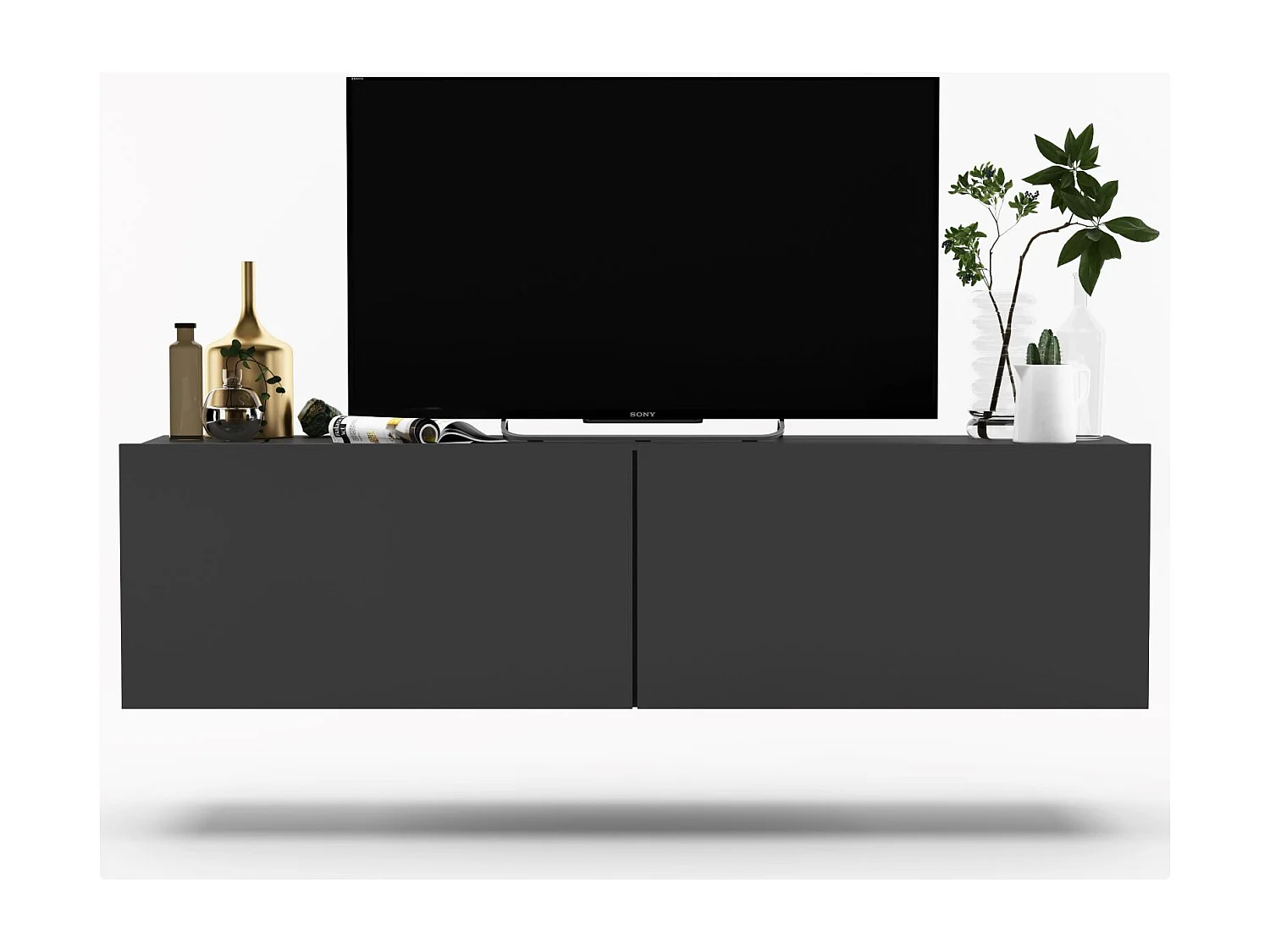 Szafka RTV SELF 2 120 grafitowa mat