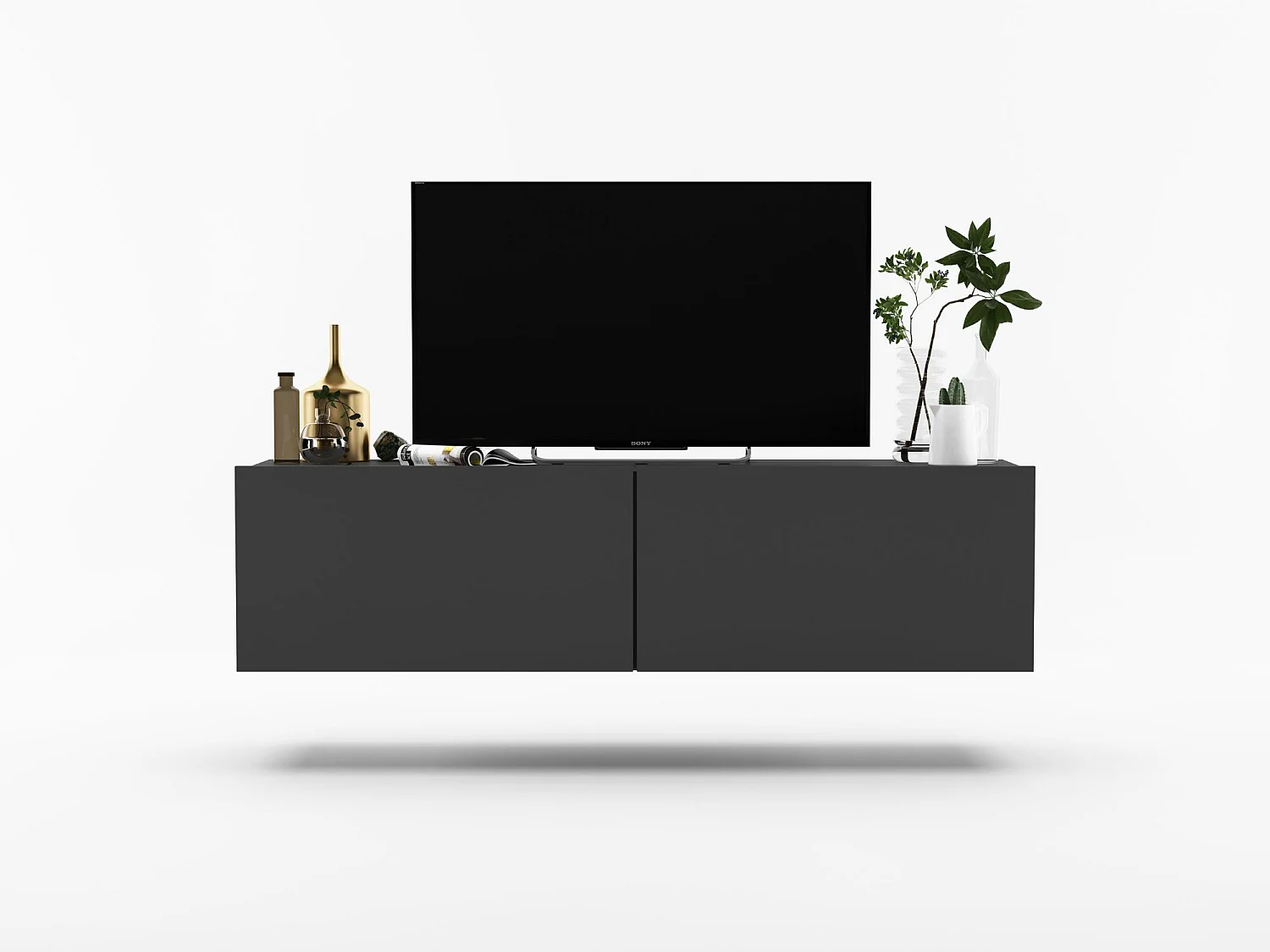 Szafka RTV SELF 2 120 grafitowa mat