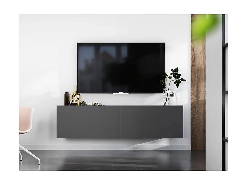 Szafka RTV SELF 2 120 grafitowa mat