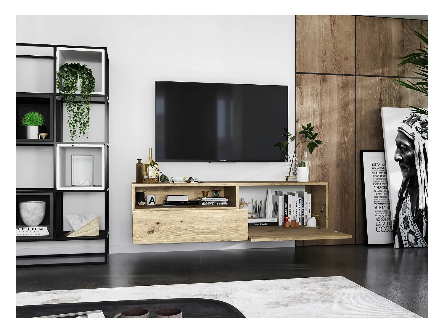 Szafka RTV SELF 120 dąb artisan