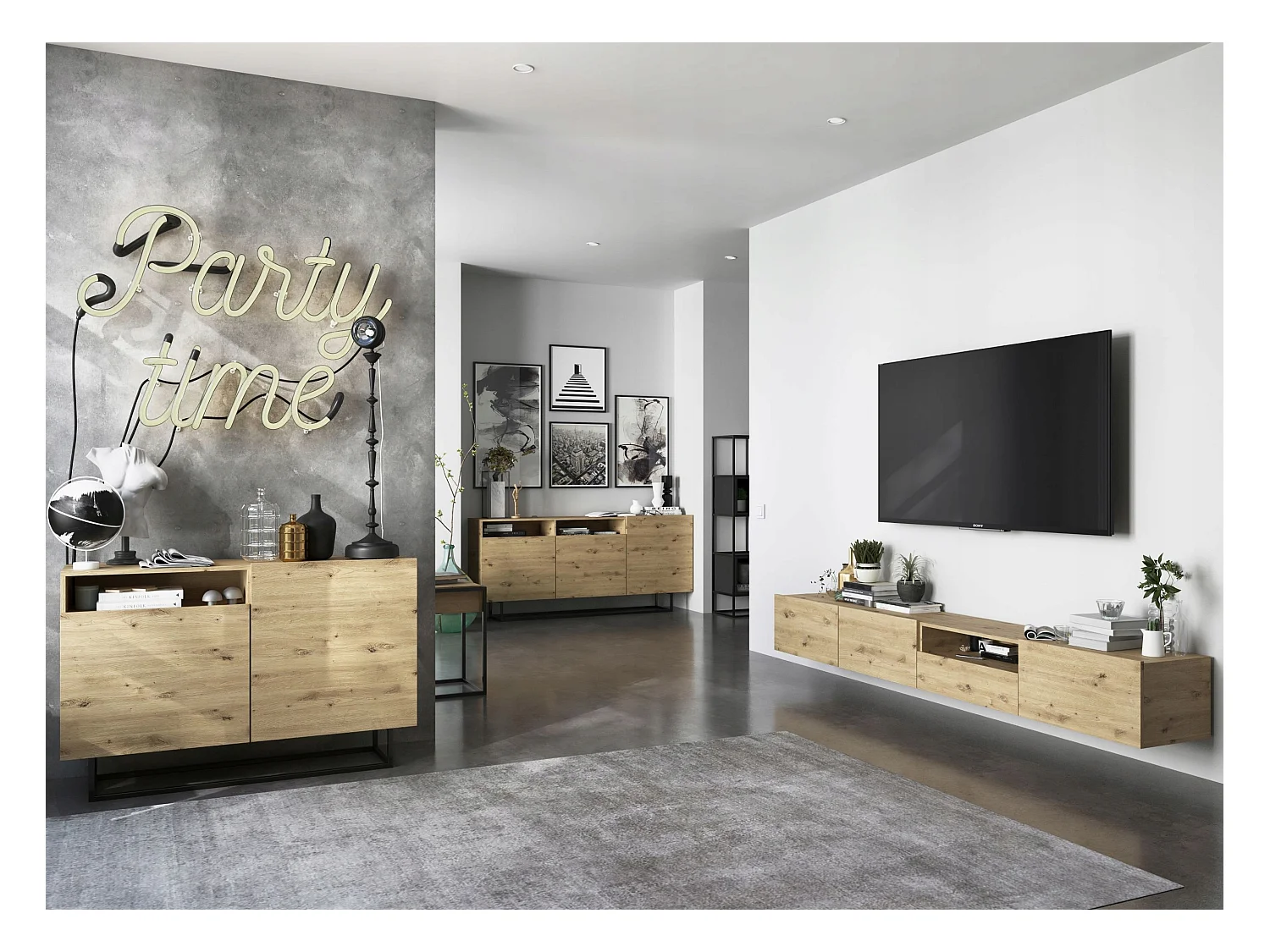 Szafka RTV SELF 120 dąb artisan