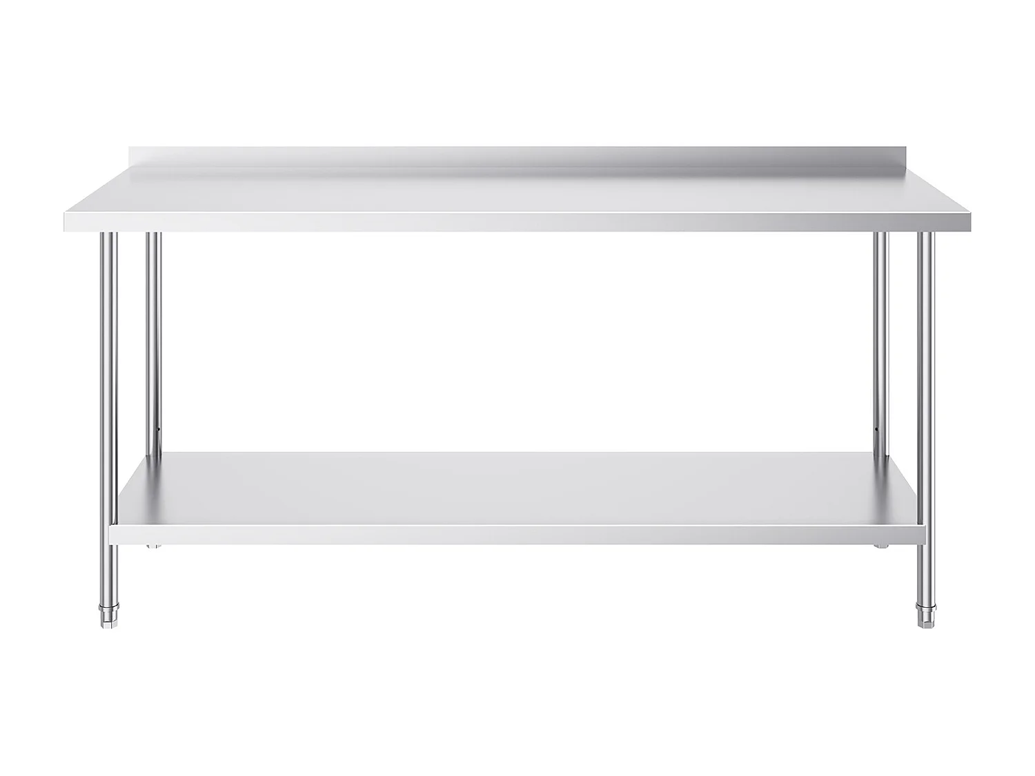 Table de Travail Cuisine SucceBuy, 61 x 182,9 cm, Table de Préparation des Aliments, pour la Préparation en Cuisine, au Restaurant et en Atelier