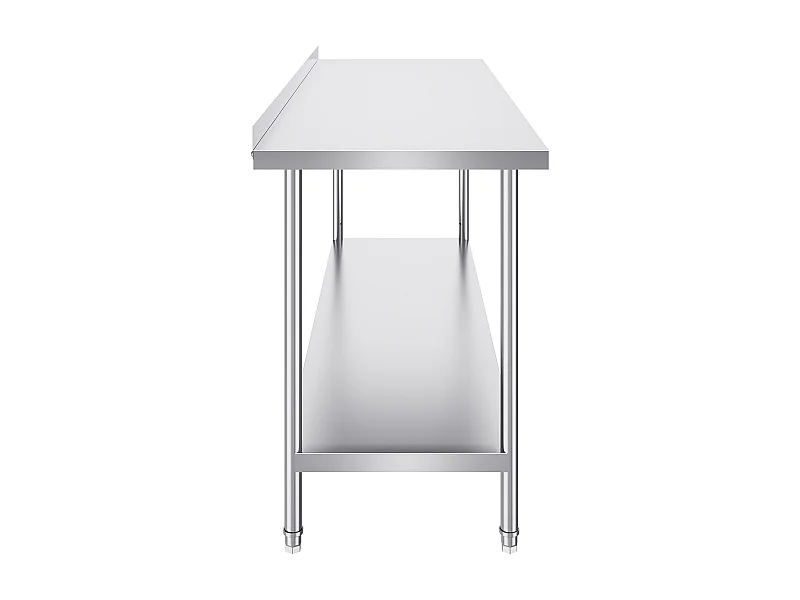 Table de Travail Cuisine SucceBuy, 61 x 182,9 cm, Table de Préparation des Aliments, pour la Préparation en Cuisine, au Restaurant et en Atelier