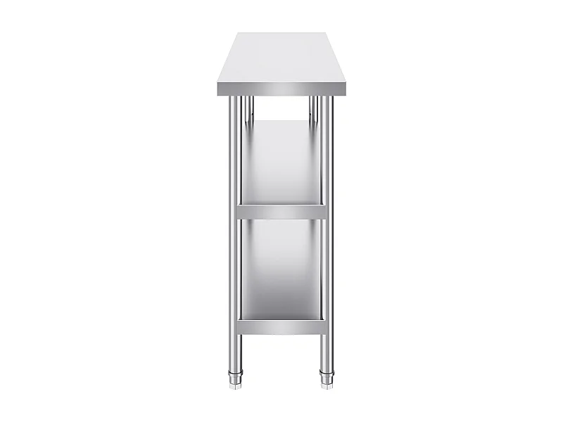 Mesa de Trabalho Cozinha SucceBuy 35,6x121,9 cm, Mesa de Trabalho de Cozinha Comercial em Aço Inoxidável