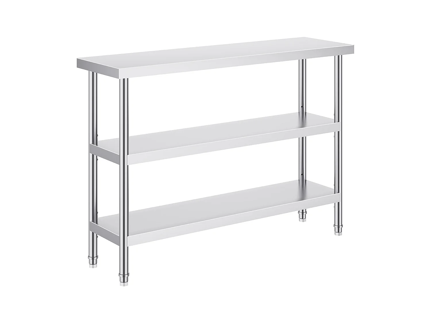 Mesa de Trabalho Cozinha SucceBuy 35,6x121,9 cm, Mesa de Trabalho de Cozinha Comercial em Aço Inoxidável