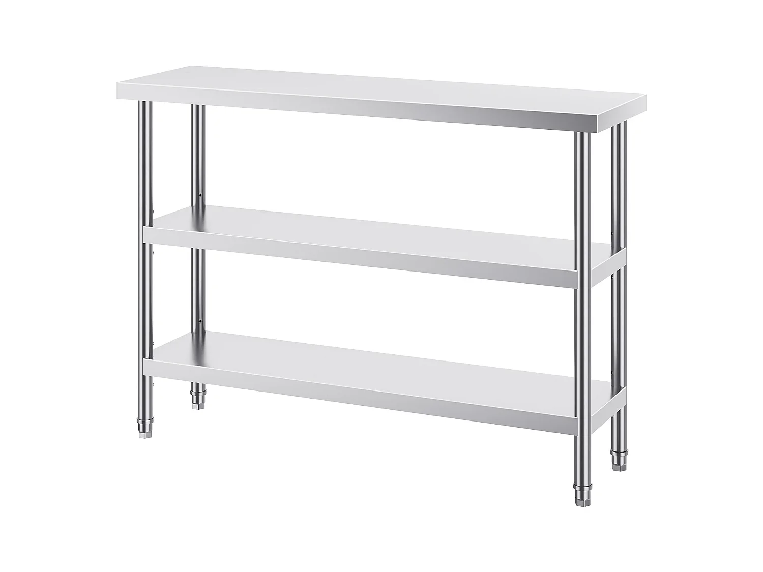 Mesa de Trabalho Cozinha SucceBuy 35,6x121,9 cm, Mesa de Trabalho de Cozinha Comercial em Aço Inoxidável