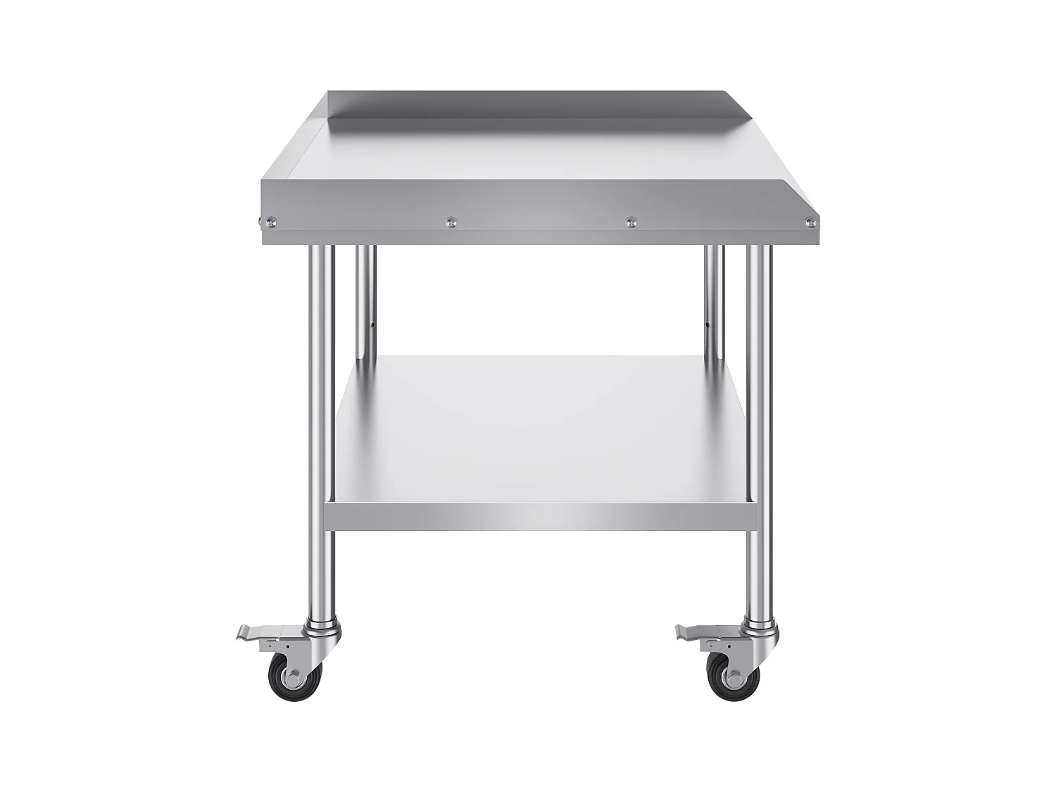 Arbeitstisch SucceBuy Edelstahl-Arbeitstisch (76,2 x 91,44 cm) für die Gewerbliche Zubereitung mit 4 Rollen