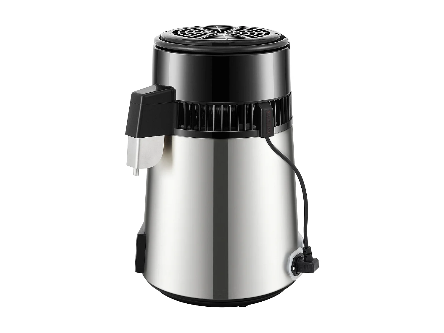 Petit Electroménager SucceBuy Distillateur D'eau 4L, Machine à Eau Distillée 1,5 L/H avec Double Température, Argent