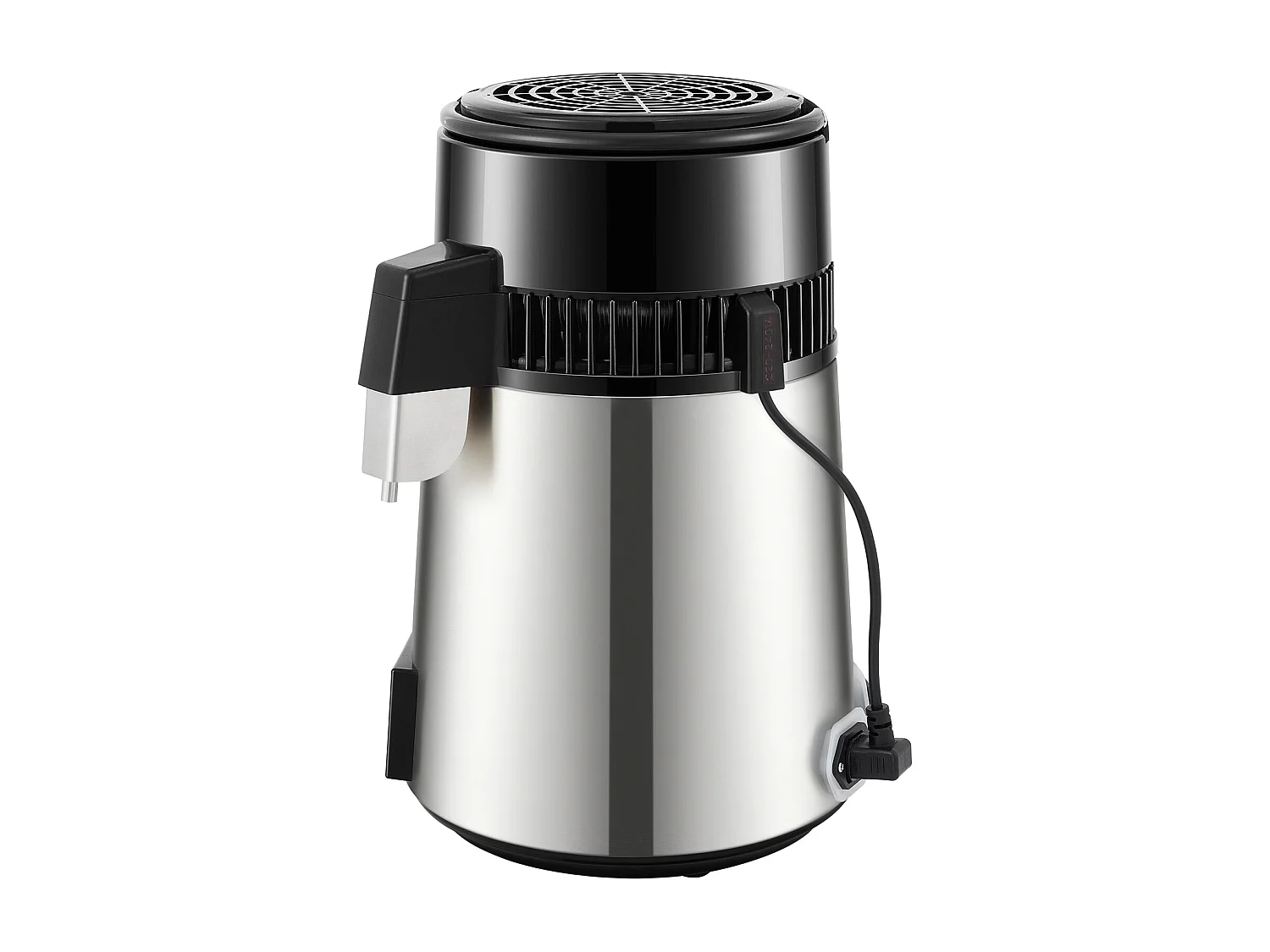 Petit Electroménager SucceBuy Distillateur D'eau 4L 1 L/H avec Minuterie et Double Température – Argent