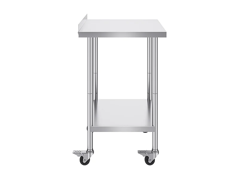 Mesa de Trabalho SucceBuy Mesa de Trabalho em Aço Inoxidável 60.96 x 76.2 cm, Mesa de Preparação de Alimentos Comercial com Rodízios