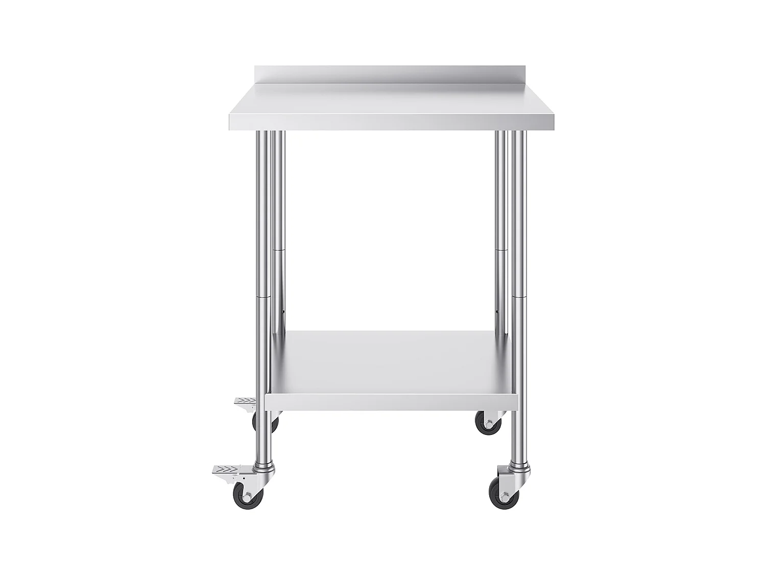 Mesa de Trabalho SucceBuy Mesa de Trabalho em Aço Inoxidável 60.96 x 76.2 cm, Mesa de Preparação de Alimentos Comercial com Rodízios