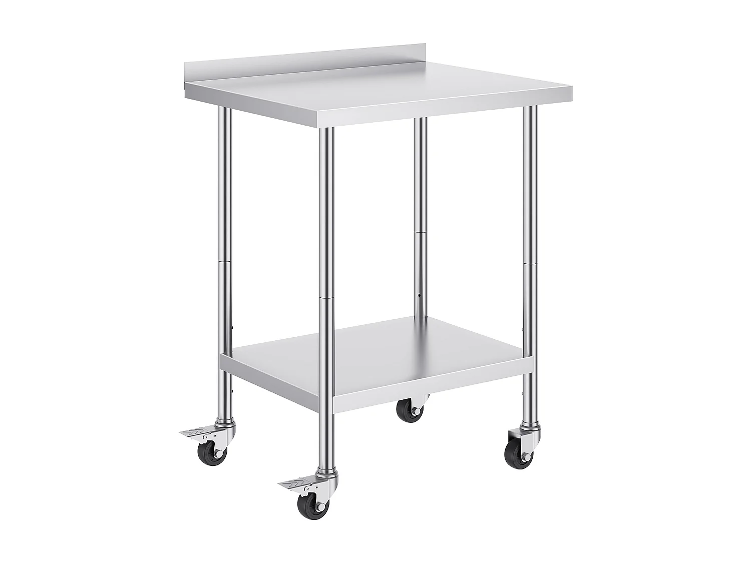 Table de Travail SucceBuy Table de Travail en Acier Inoxydable 60.96 x 76.2 cm Table de Préparation des Aliments Commerciale avec Roulettes