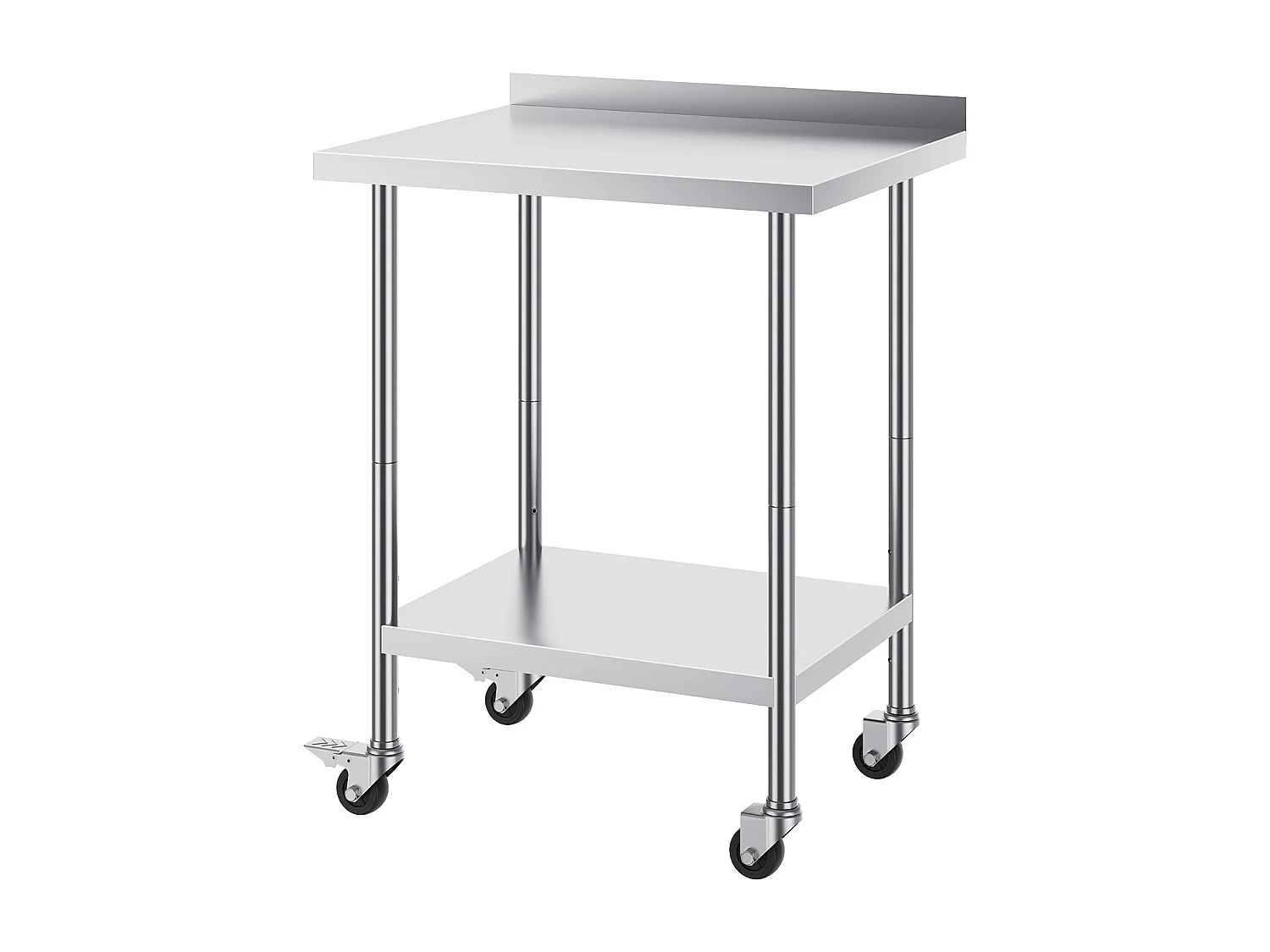 Table de Travail SucceBuy Table de Travail en Acier Inoxydable 60.96 x 76.2 cm Table de Préparation des Aliments Commerciale avec Roulettes