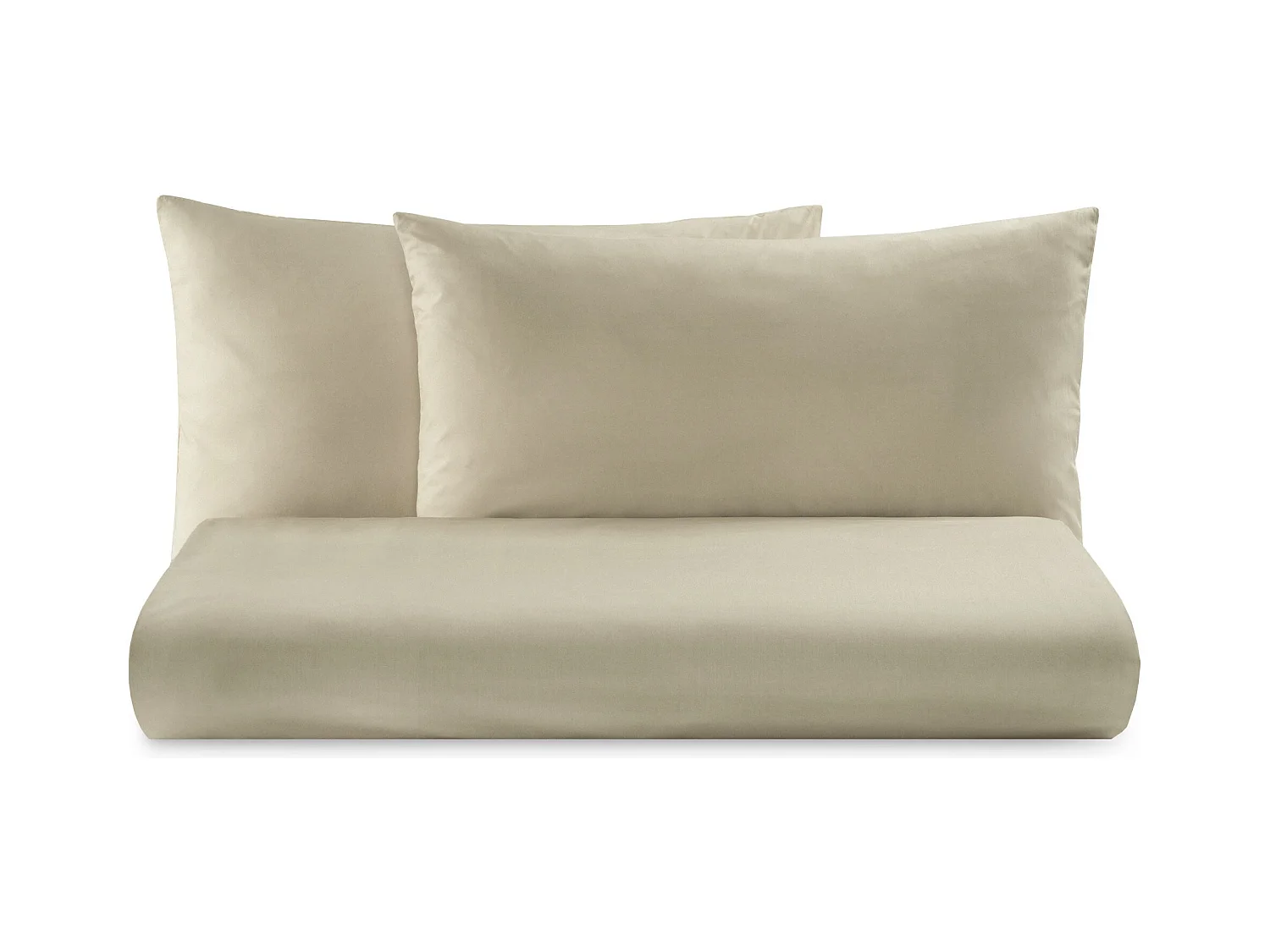 Parure lenzuolo in puro cotone tinta unita beige (250x290cm)