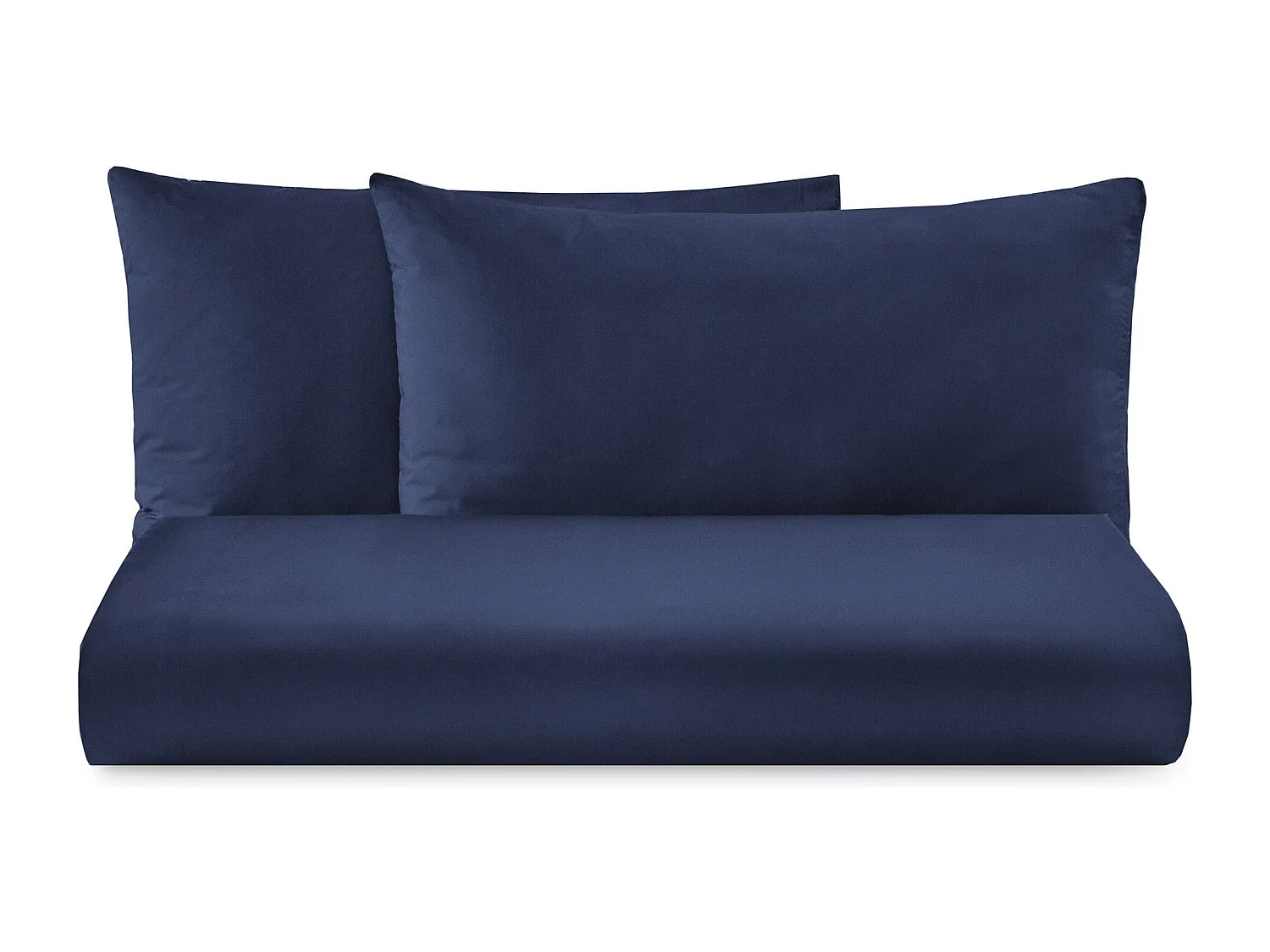 Parure lenzuolo in puro cotone tinta unita blu navy (160x290cm)