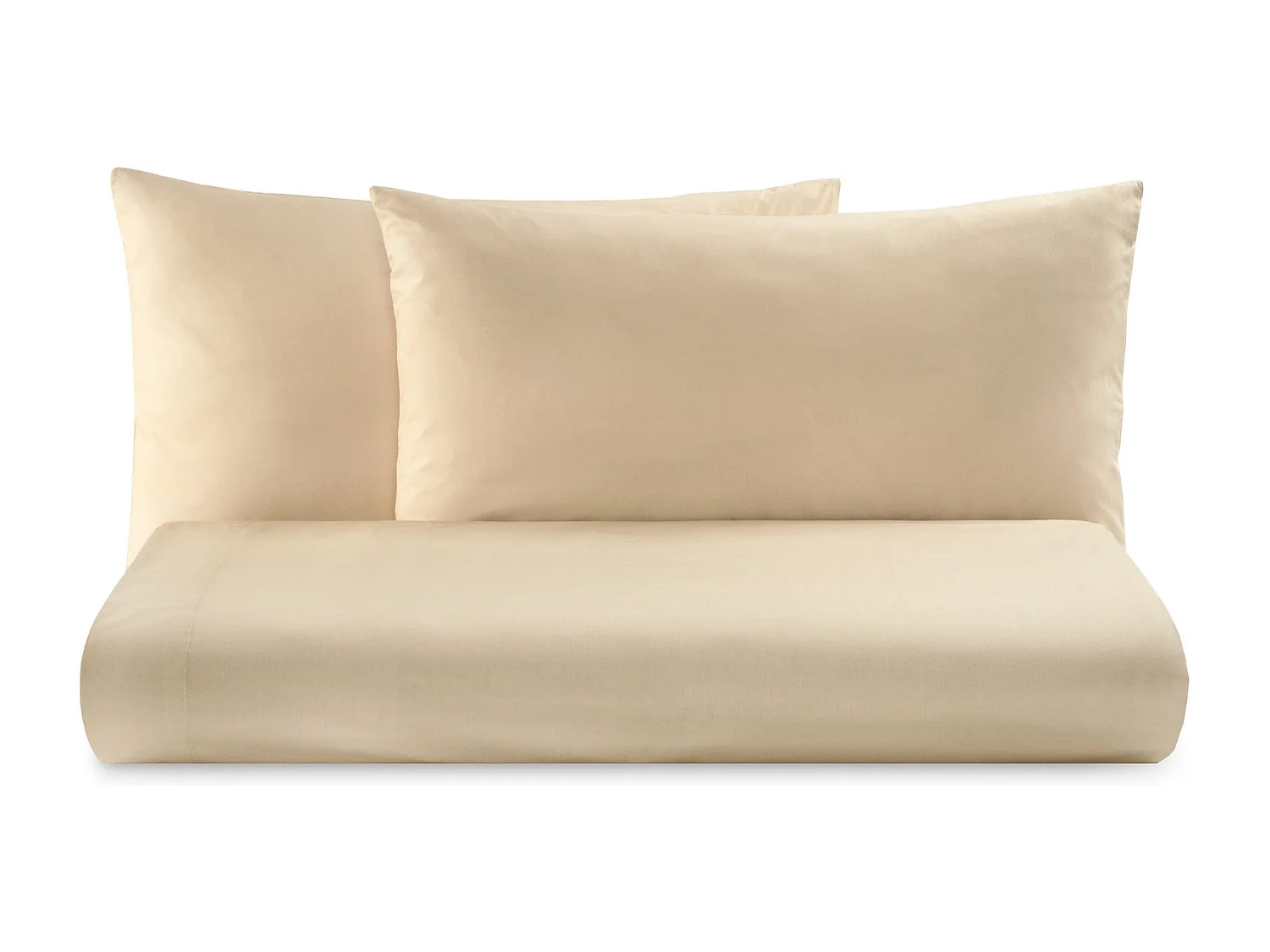 Parure lenzuolo in puro cotone tinta unita beige (250x290cm)