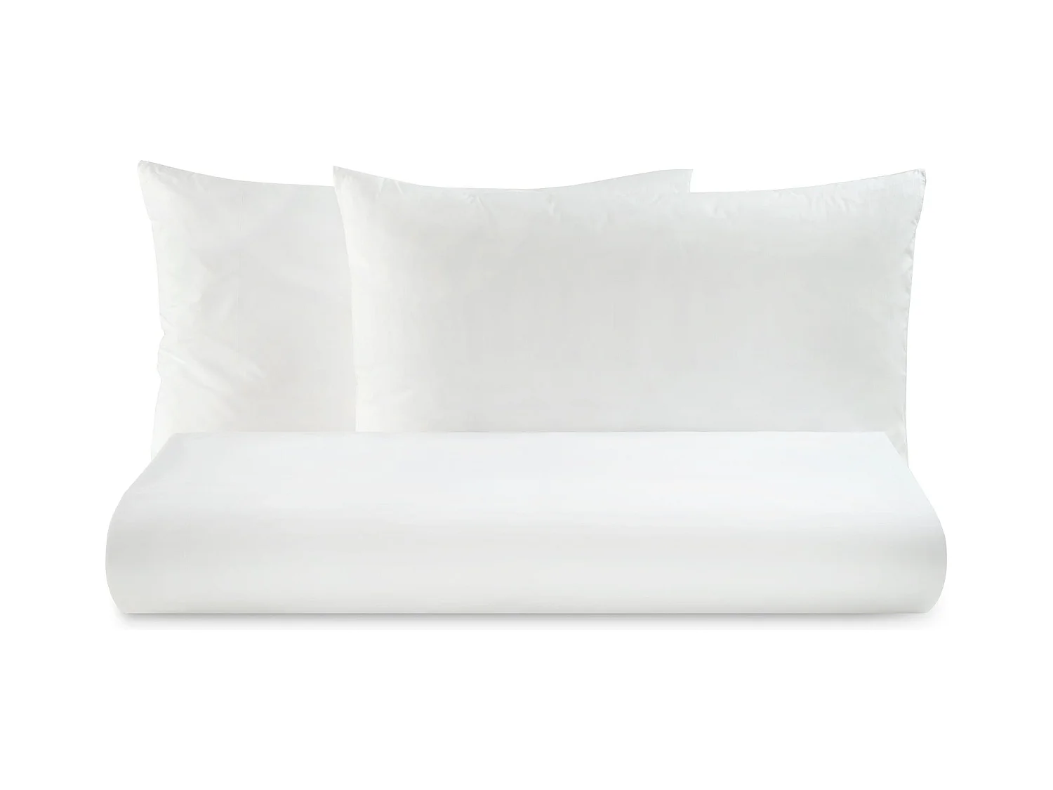 Parure lenzuolo in puro cotone tinta unita bianco (250x290cm)