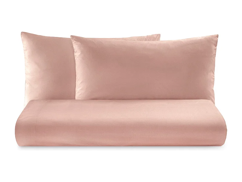 Parure lenzuolo in puro cotone tinta unita rosa (200x290cm)