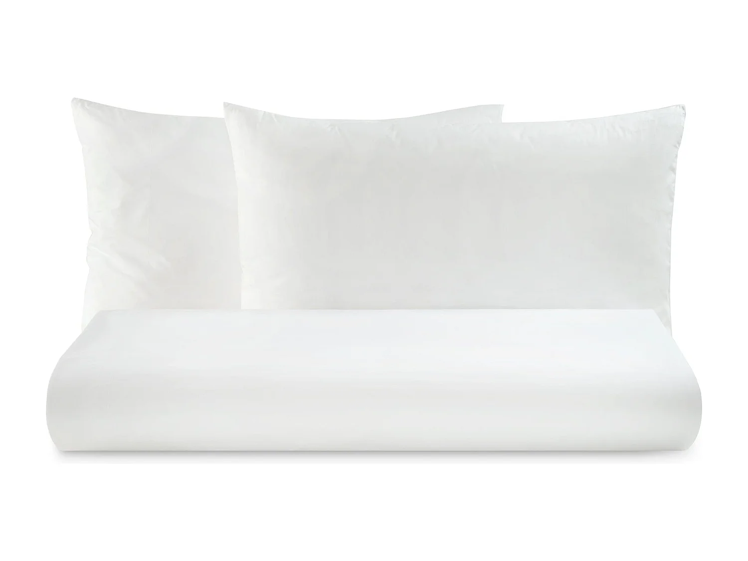 Parure lenzuolo in puro cotone tinta unita bianco (160x290cm)