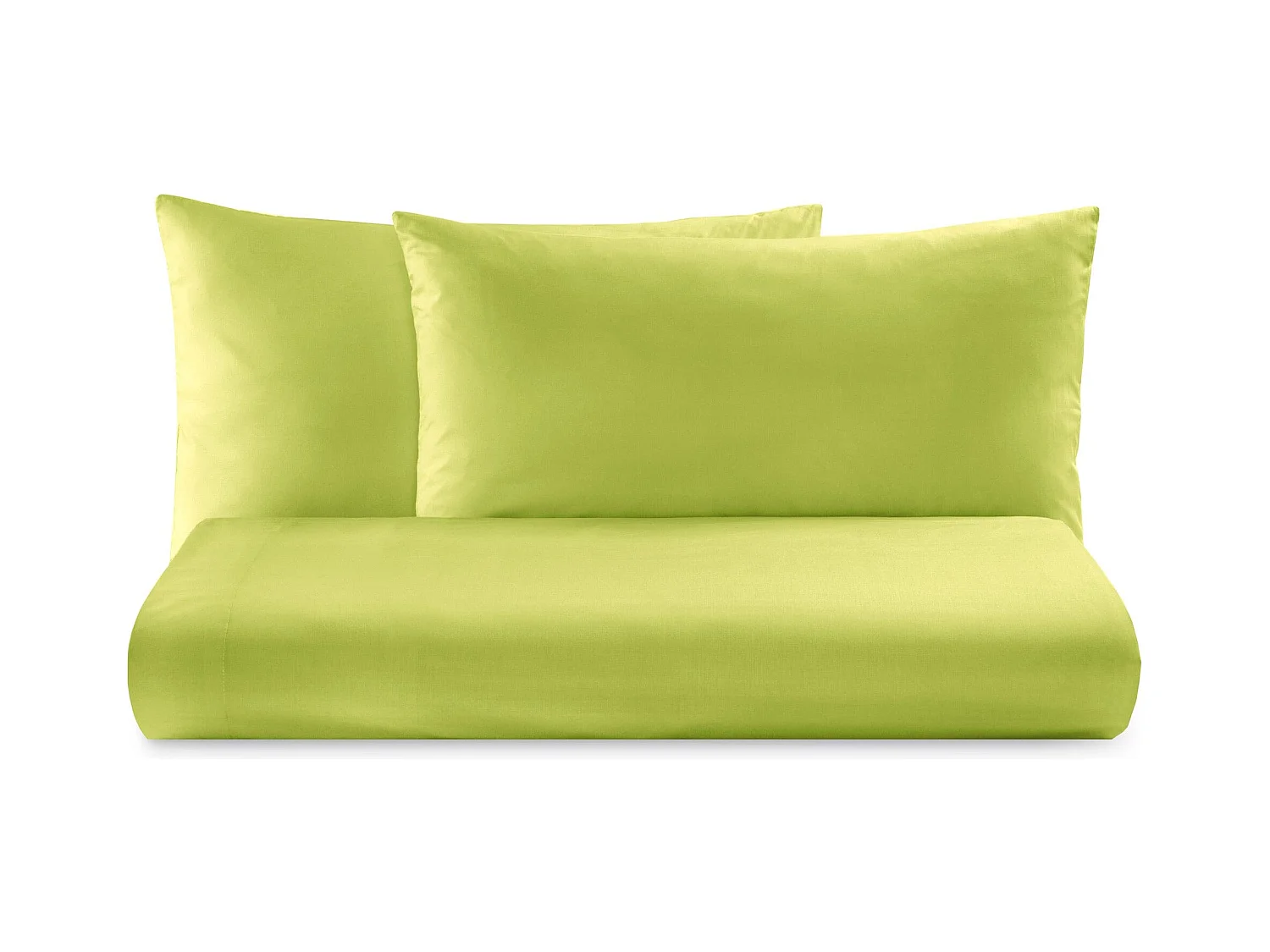 Parure lenzuolo in puro cotone tinta unita verde (220x290cm)
