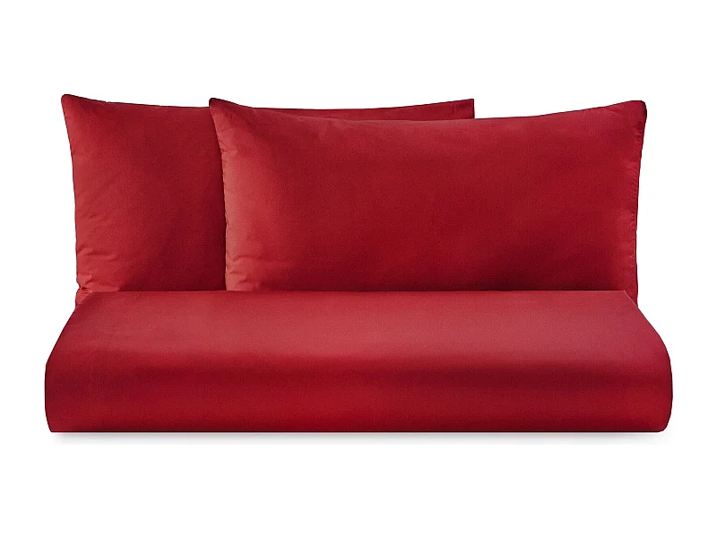 Parure lenzuolo in puro cotone tinta unita bordeaux (200x290cm)
