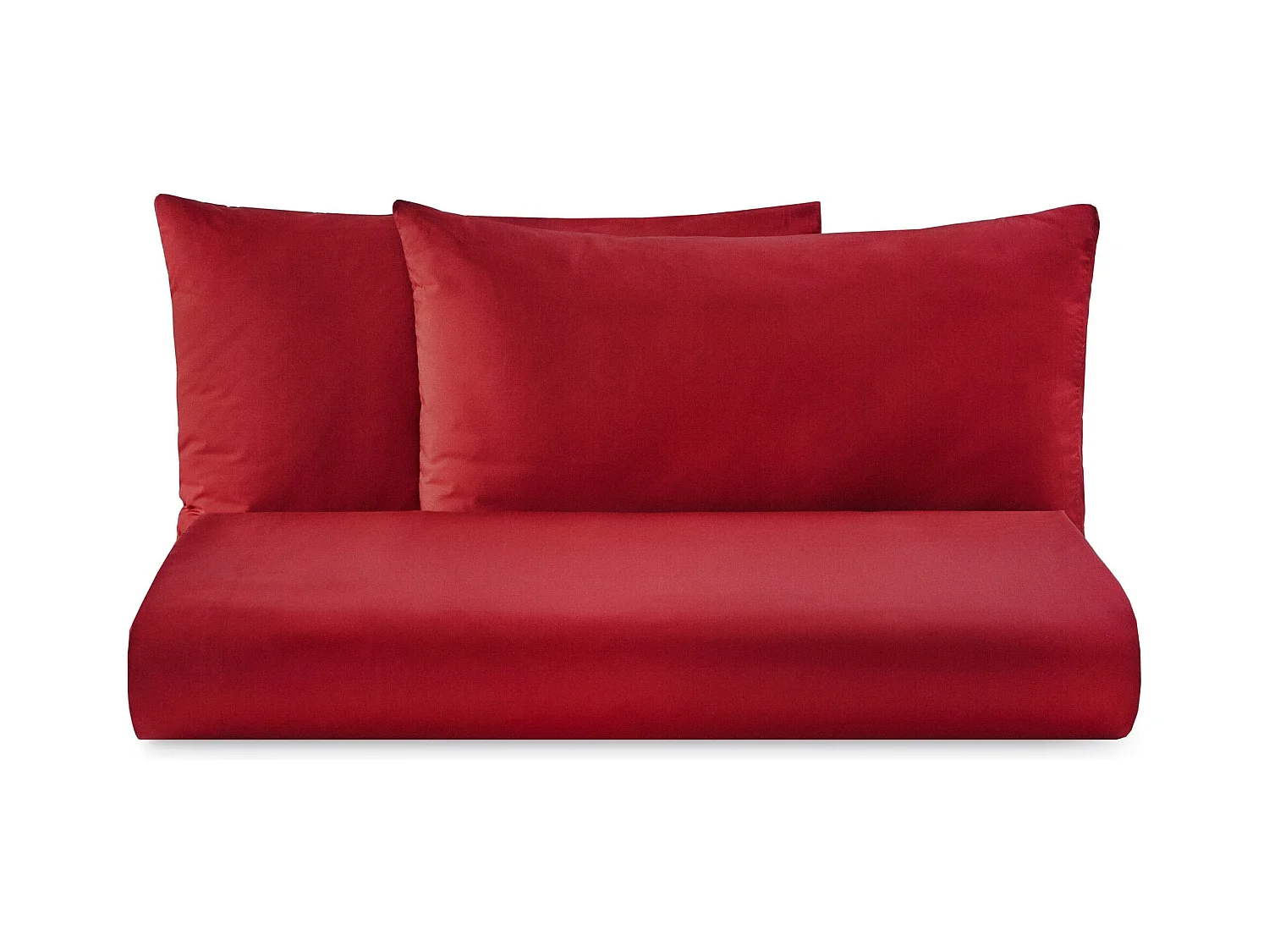 Parure lenzuolo in puro cotone tinta unita bordeaux (200x290cm)