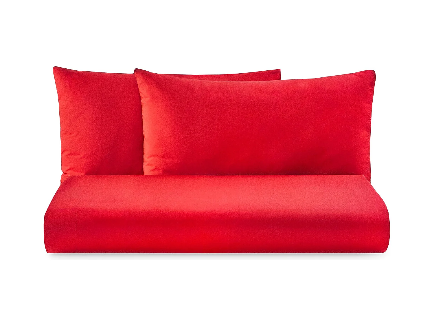 Parure lenzuolo in puro cotone tinta unita rosso (250x290cm)