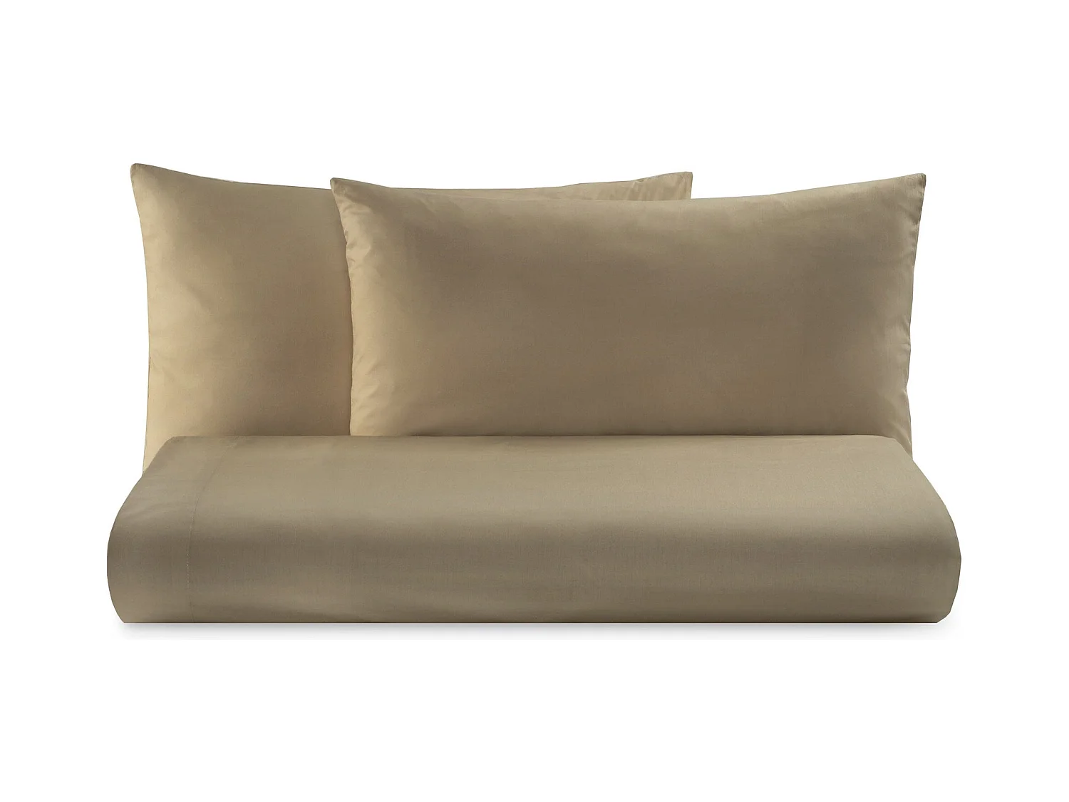 Parure lenzuolo in puro cotone tinta unita tortora (160x290cm)