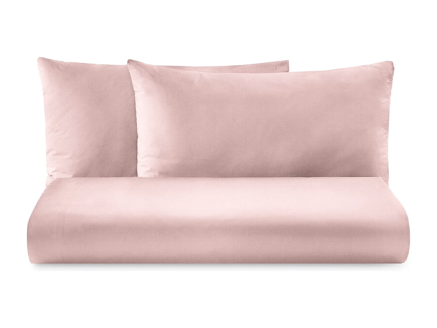 Parure lenzuolo in puro cotone tinta unita rosa incenso (220x290cm)