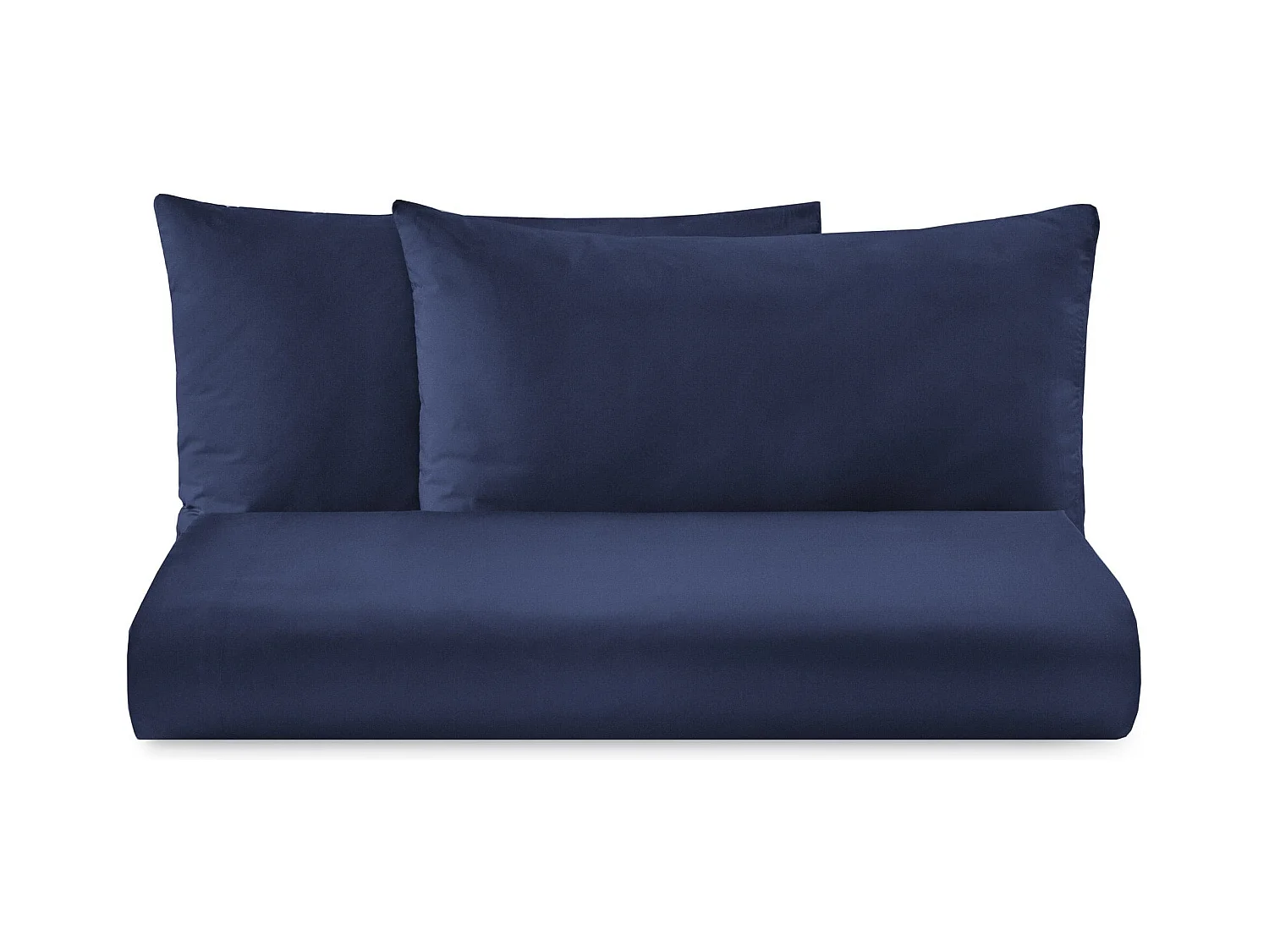 Parure lenzuolo in puro cotone tinta unita blu navy (220x290cm)