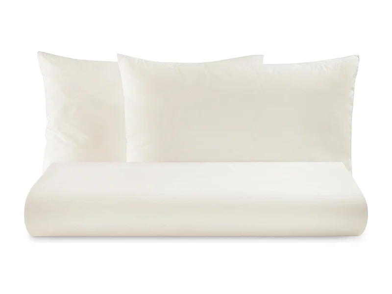 Parure lenzuolo in puro cotone tinta unita beige (220x290cm)