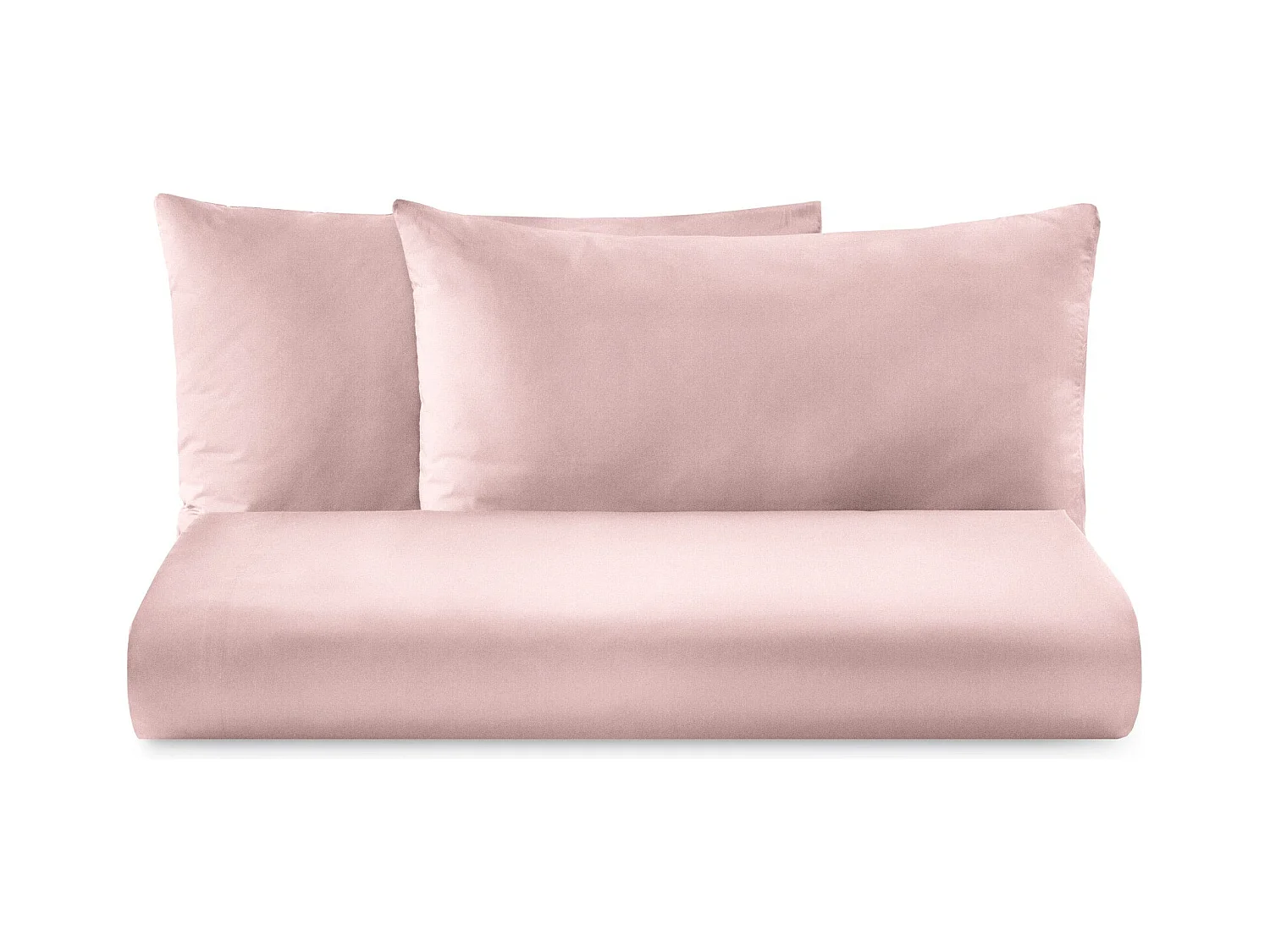 Parure lenzuolo in puro cotone tinta unita rosa incenso (250x290cm)