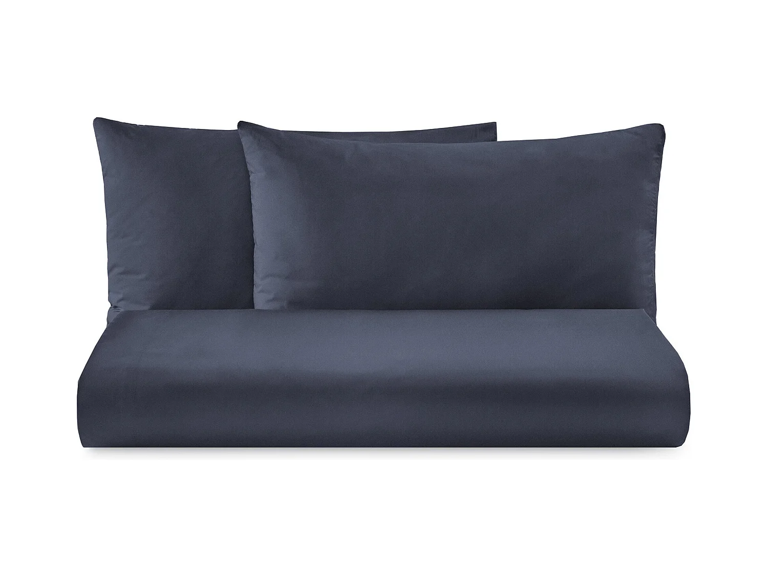 Parure lenzuolo in puro cotone tinta unita blu (250x290cm)