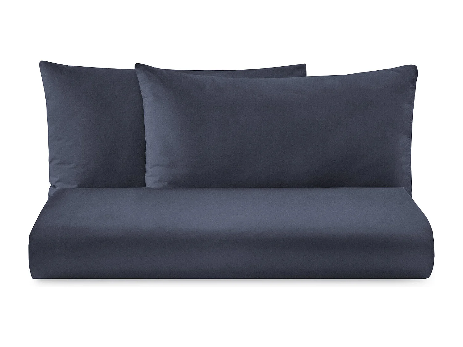 Parure lenzuolo in puro cotone tinta unita blu (160x290cm)