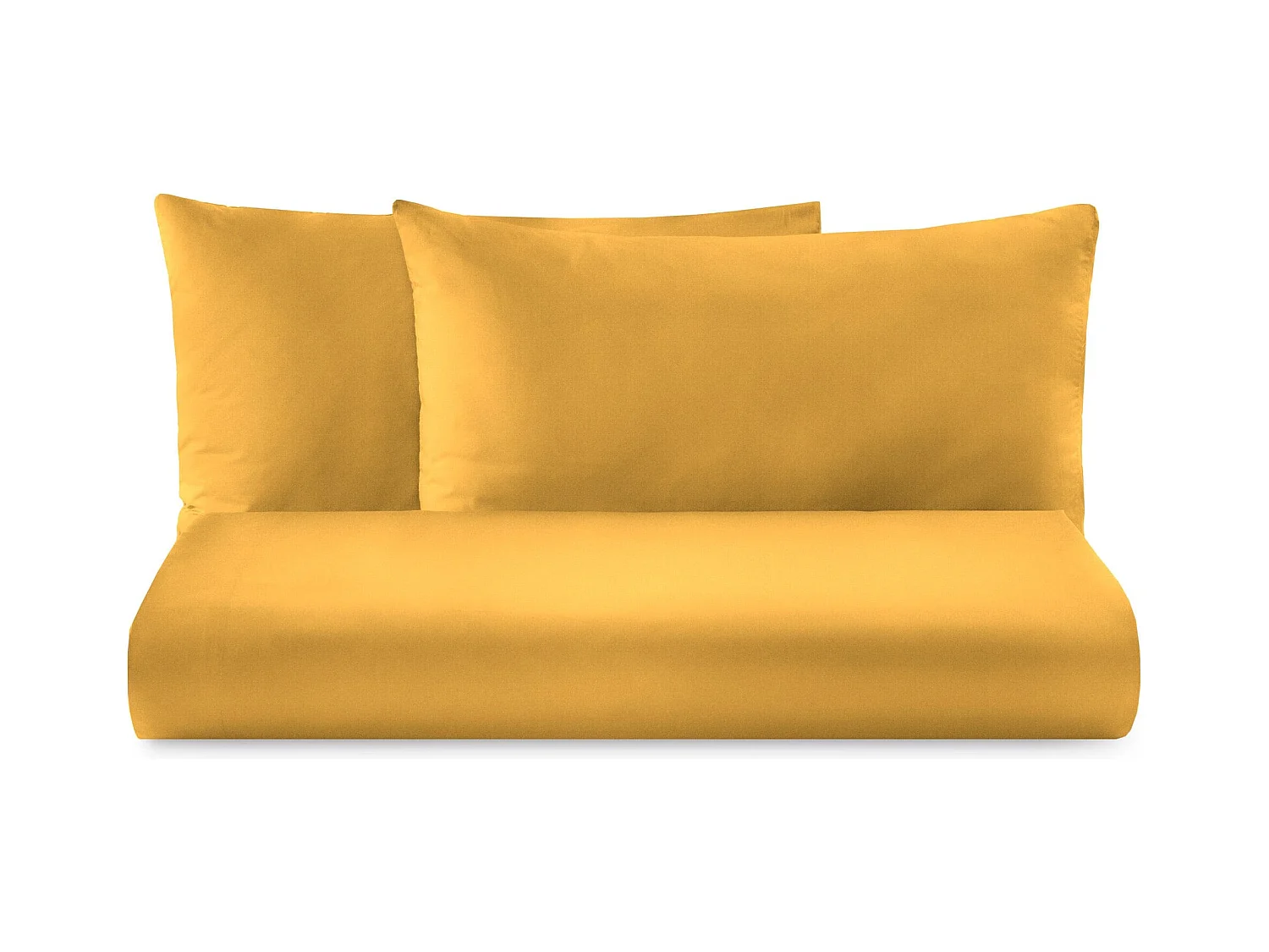 Parure lenzuolo in puro cotone tinta unita oro (160x290cm)