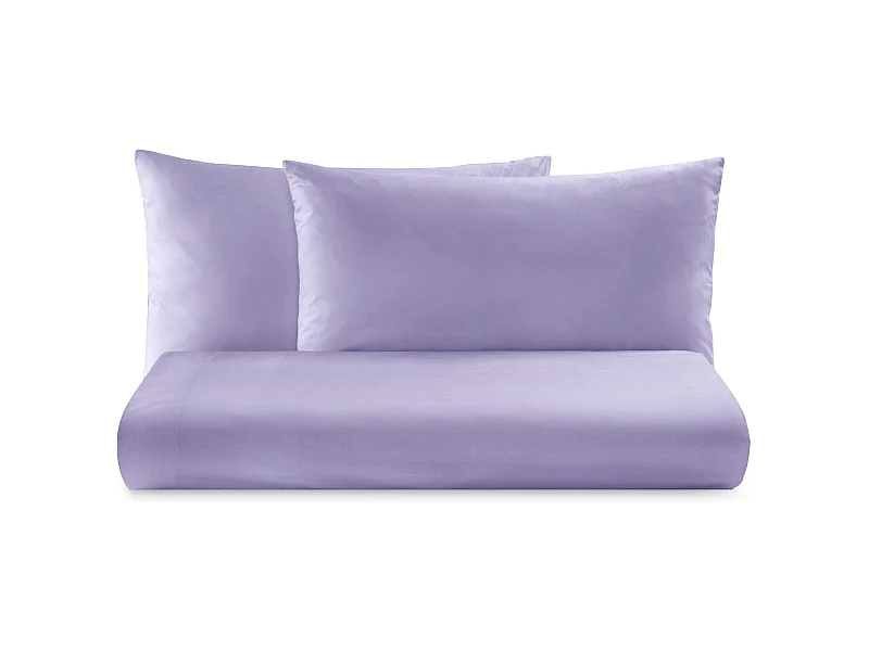 Parure lenzuolo in puro cotone tinta unita lilla (220x290cm)