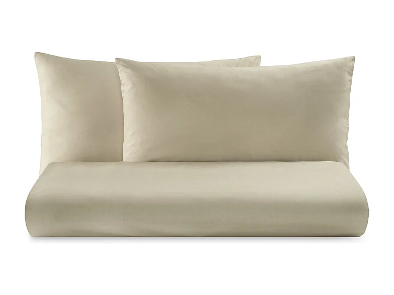 Parure lenzuolo in puro cotone tinta unita beige (220x290cm)