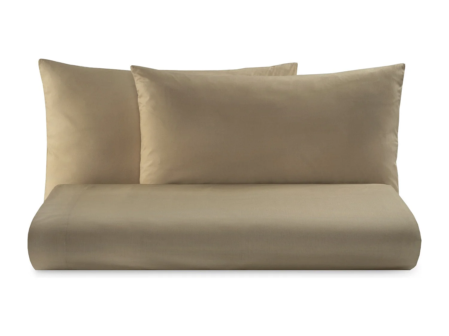 Parure lenzuolo in puro cotone tinta unita tortora (220x290cm)