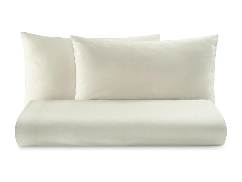 Parure lenzuolo in puro cotone tinta unita grigio chiaro (200x290cm)