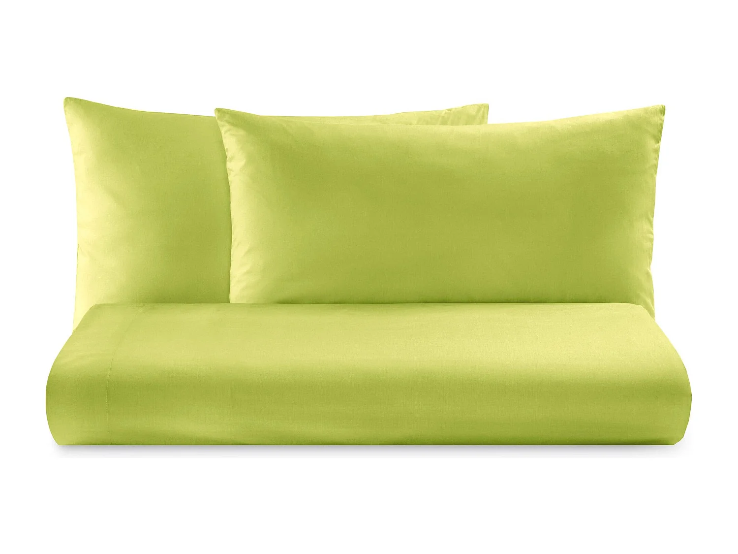 Parure lenzuolo in puro cotone tinta unita verde (160x290cm)