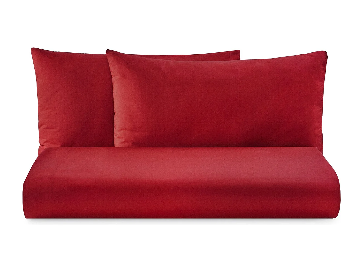 Parure lenzuolo in puro cotone tinta unita bordeaux (160x290cm)