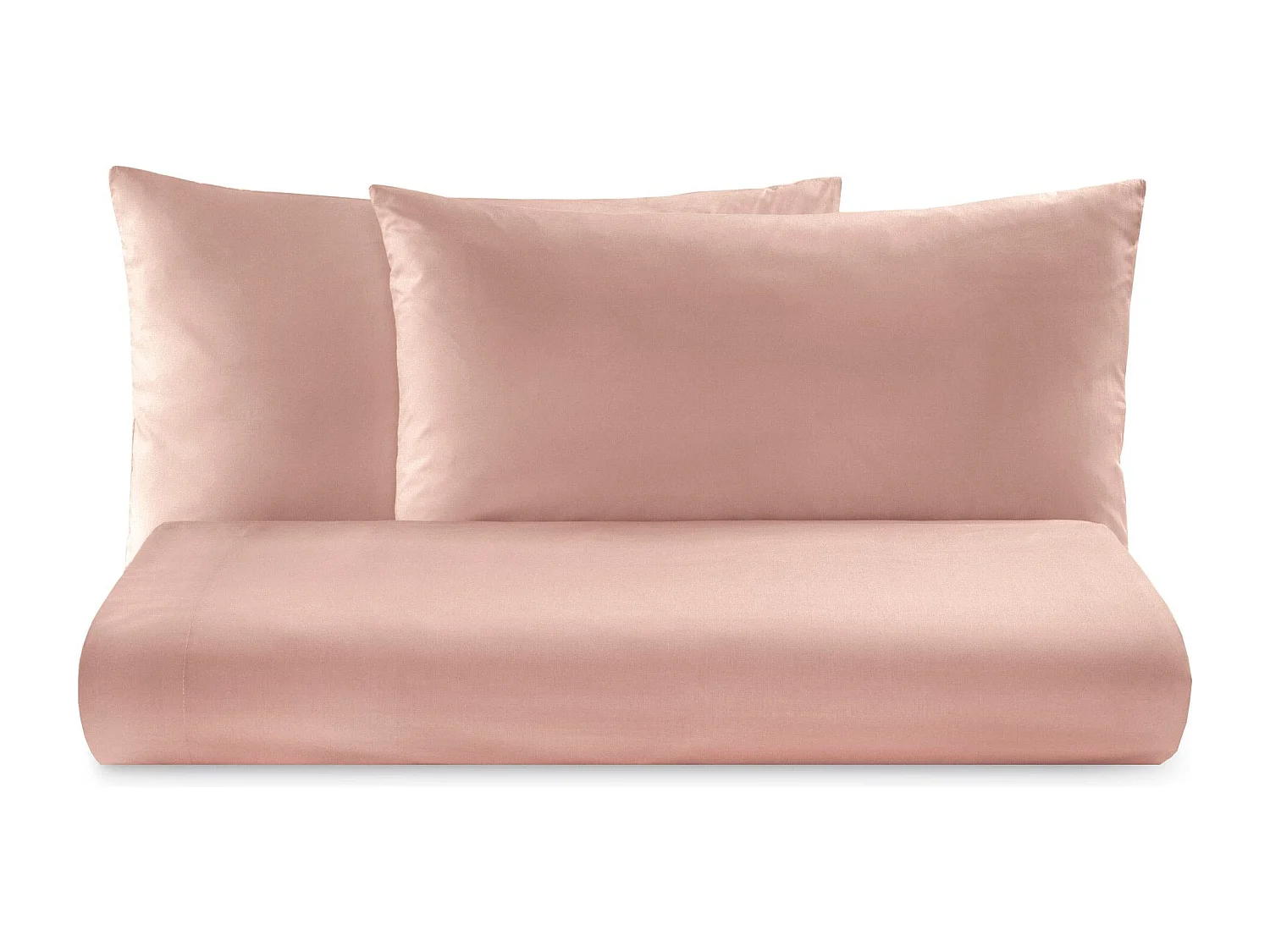 Parure lenzuolo in puro cotone tinta unita rosa (160x290cm)
