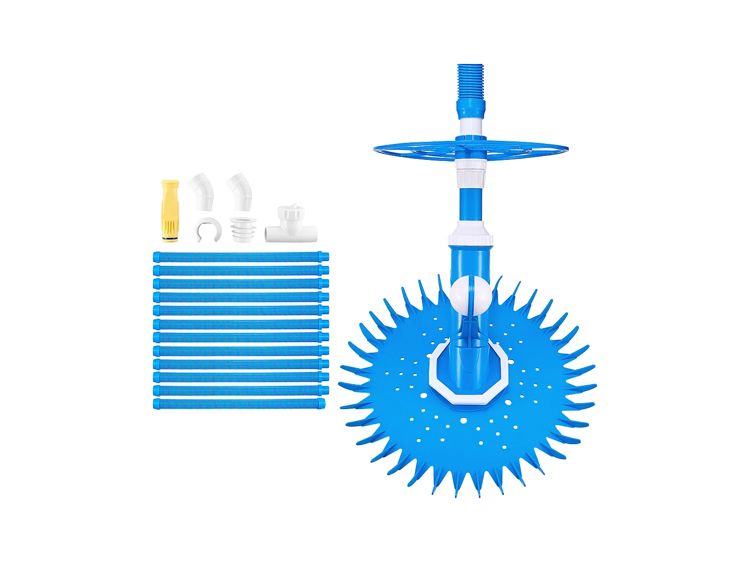 Aspirateur de Piscine, SucceBuy Aspirateur de Piscine avec 12 Tuyaux – Aspirateur pour Piscines Creusées et Hors Sol