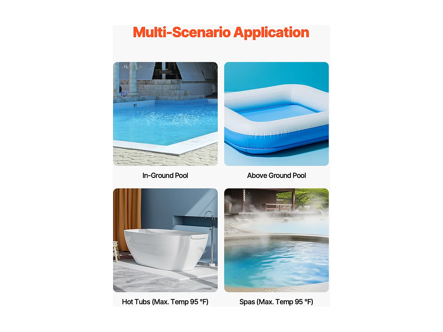 Aspirateur de Piscine, SucceBuy Aspirateur de Piscine Rechargeable 32 L/min avec Autonomie d'une Heure et Rallonge