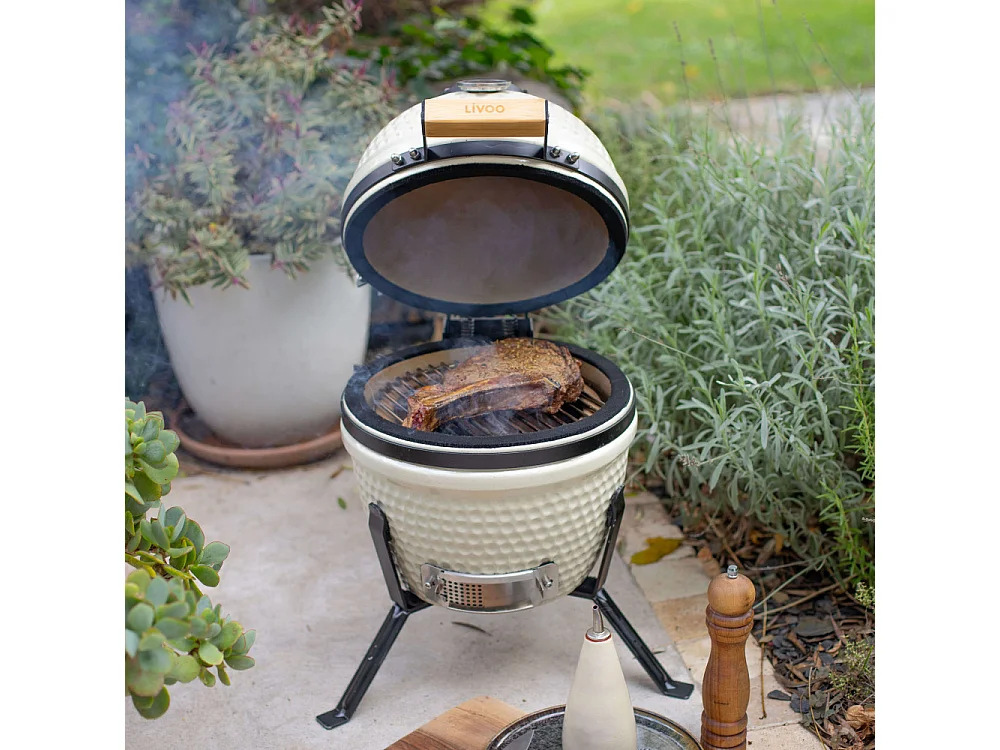 Barbecue fumoir céramique KAMADO Champagne