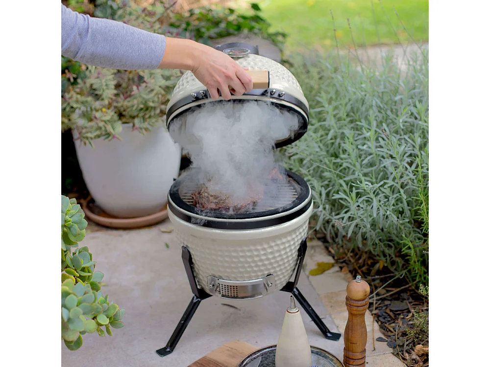 Barbecue fumoir céramique KAMADO Champagne