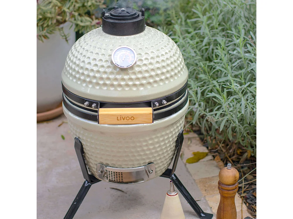 Barbecue fumoir céramique KAMADO Champagne