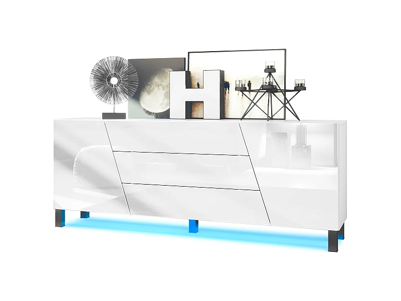 SIDEBOARD Houston Weiß Hochglanz