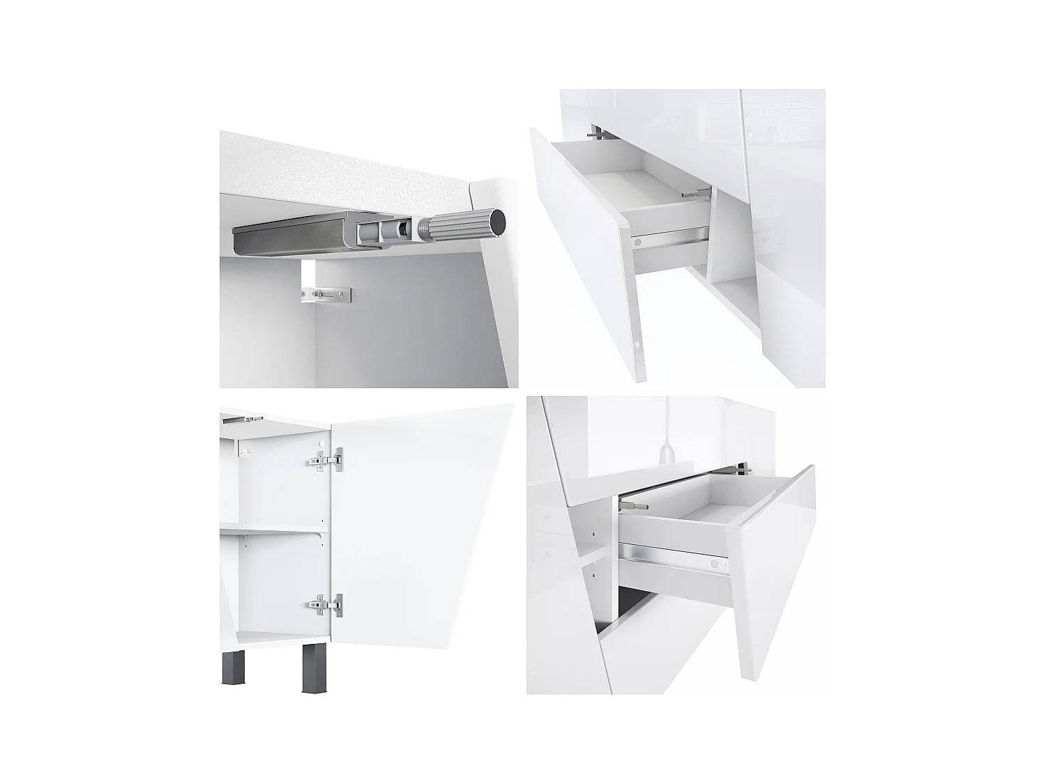 SIDEBOARD Houston Weiß Hochglanz