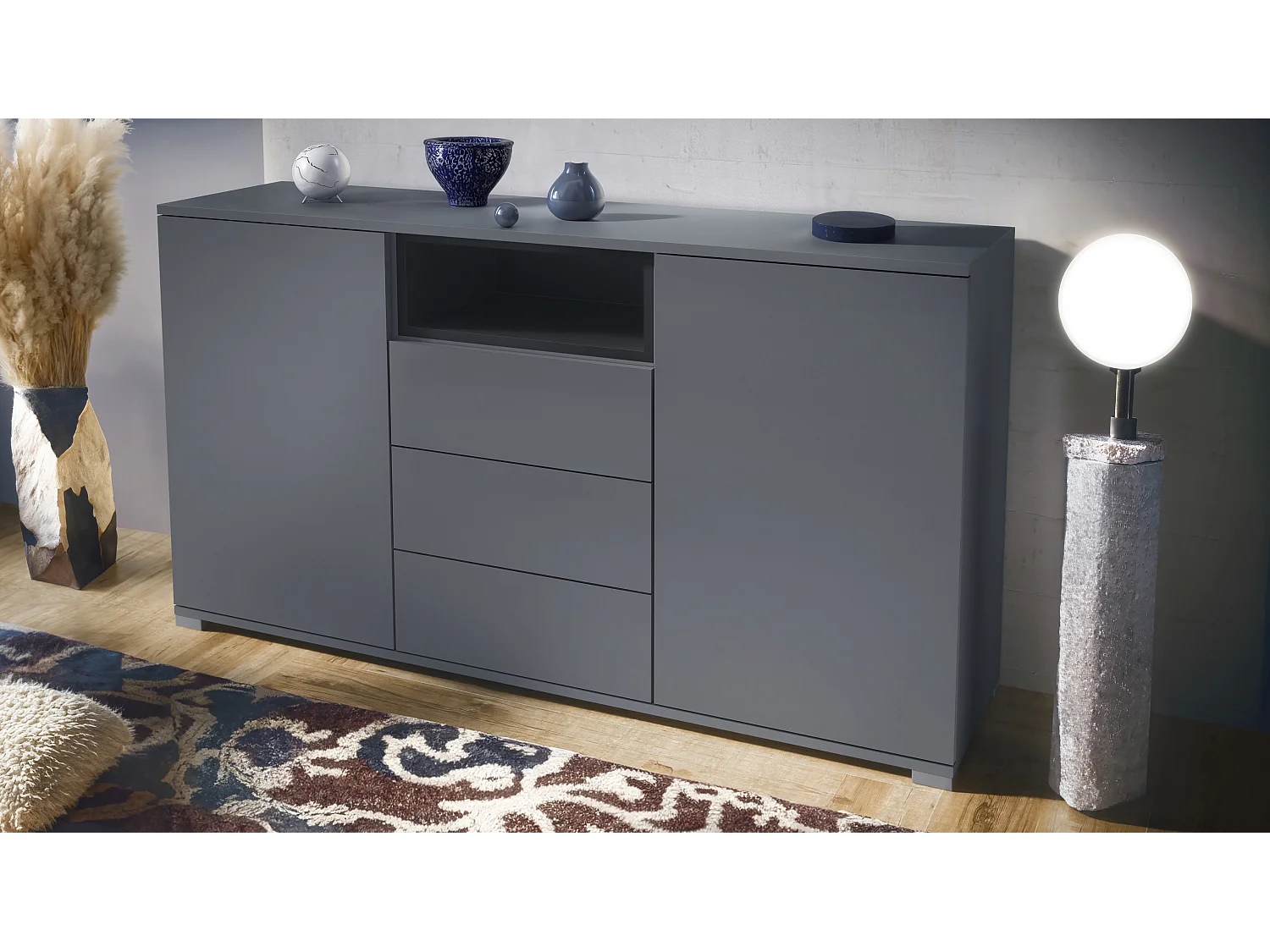 SIDEBOARD Skadu Schwarz matt